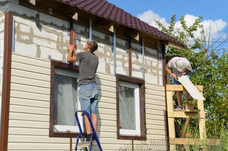 Vinyl Siding Repair Work in Progress